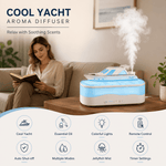 Yacht Aromatherapy Machine luxury yacht shaped aroma diffuser and cool mist humidifier with ambient LED lighting