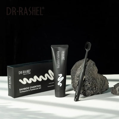 DR·RASHEL - Bamboo Charcoal Toothpaste & Toothbrush Set