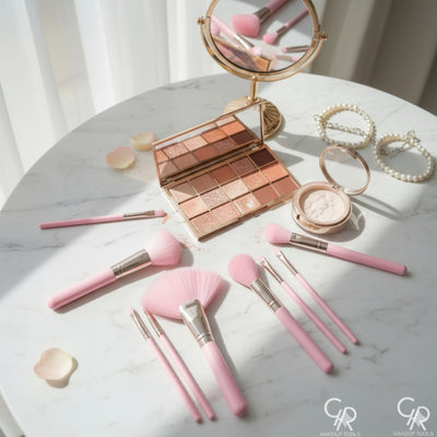 gr-professional-pink-makeup-brush set At Aezoon