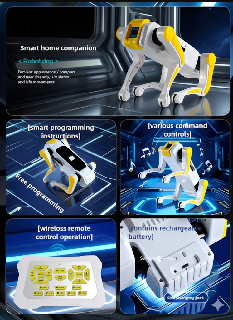 AI Mechanical RC Robot Dog (Without Gun)