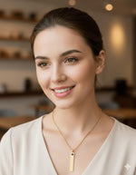 Royal Engraved Arabic Bar Pendant