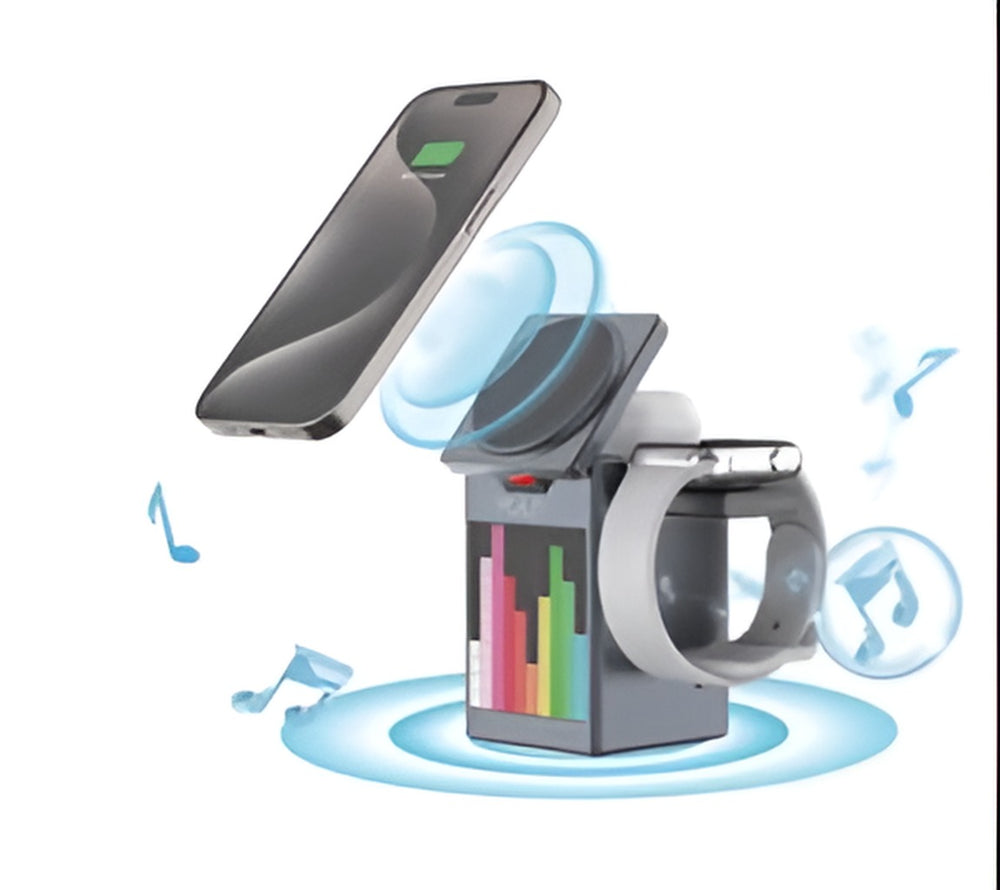 مكبر صوت بلوتوث مع شاحن لاسلكي