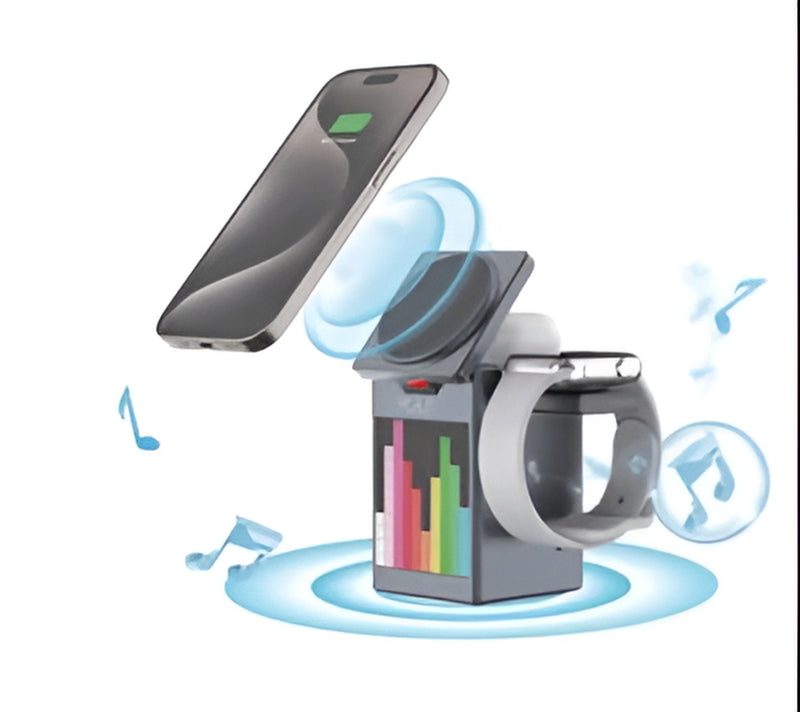 مكبر صوت بلوتوث مع شاحن لاسلكي