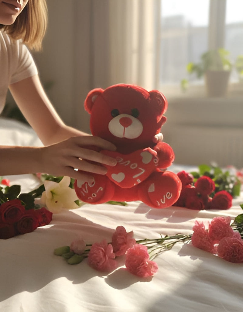 Red Love Teddy Bear Plush Toy