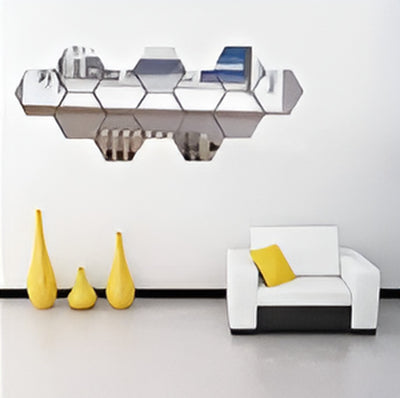 Hexagon Style Acrylic Mirror - Modern Home Decoration