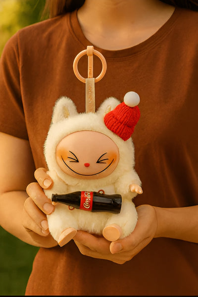 لابوبو - سلسلة مفاتيح قطيفة ناعمة