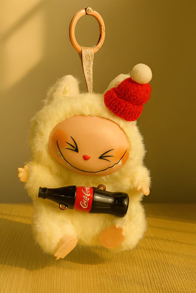 لابوبو - سلسلة مفاتيح قطيفة ناعمة